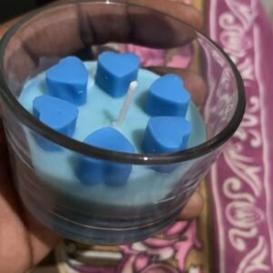 Ocean Breeze Blue Glass Candle